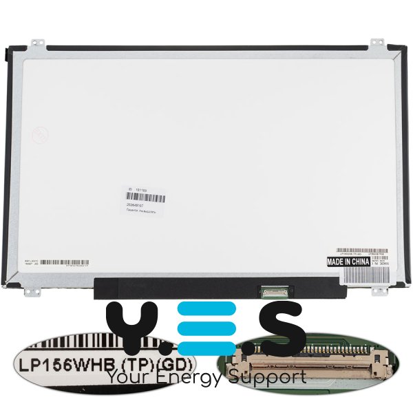 Матриця 15.6" LP156WHB-TPGD 1366×768 eDP 30pin LED Slim матова, роз’єм справа внизу (renew)