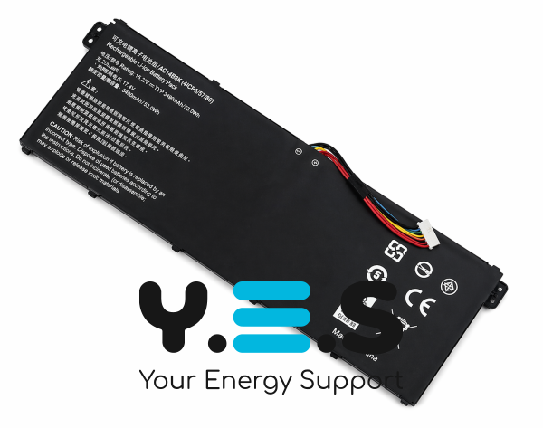 Акумулятор для ноутбука Acer AC14B8K AP14B8K Chromebook C730 CB3-111 CB5-571 Aspire ES1-111 ES1-531 E5-771 V3-371 V5-122 Swift 3 SF314 Nitro 5 AN515 Predator Helios 300 PH315 15.2V 3490mAh