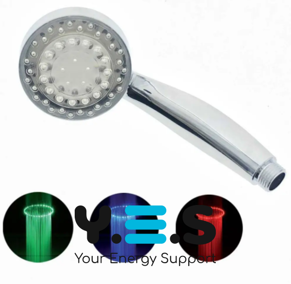 Світлодіодна лійка для душу LED з термопідсвіткою, що змінює колір від температури води