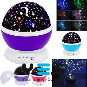 Нічник-проектор зоряного неба Star Master Dream, обертання 360°, білий + RGB сяйво