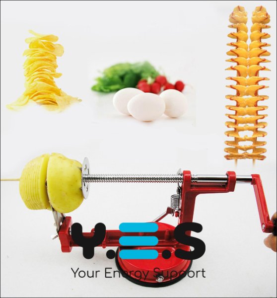 Машинка-спіралайзер для картоплі Spiral Potato Slicer — картоплерізка/овочерізка, спіральна мультирізка