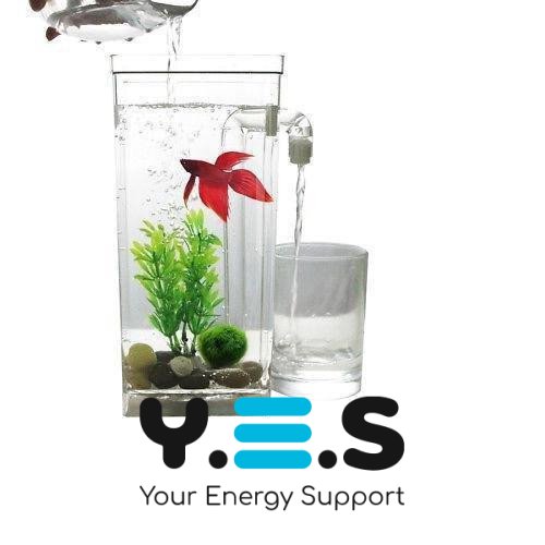 Акриловий міні-акваріум My Fun Fish для рибок, самоочисний, з краном для легкого очищення