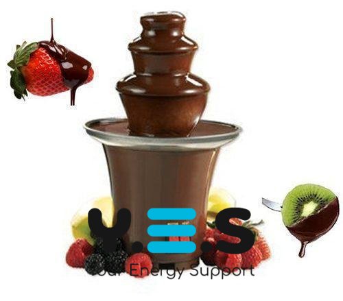 Домашній міні шоколадний фонтан для фондю Mini Chocolate Fondue Fountain
