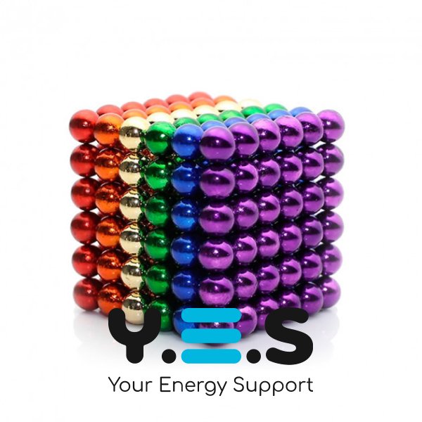 Магнітна головоломка NeoCube «Райдуга» — неокуб із кульок 3 мм, 216 шт.