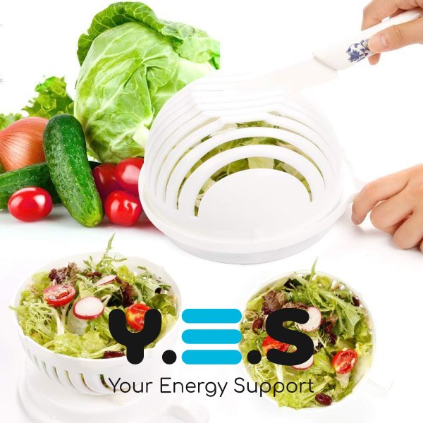 Салатниця-овочерізка Salad Cutter Bowl для швидкого шаткування овочів і салатів
