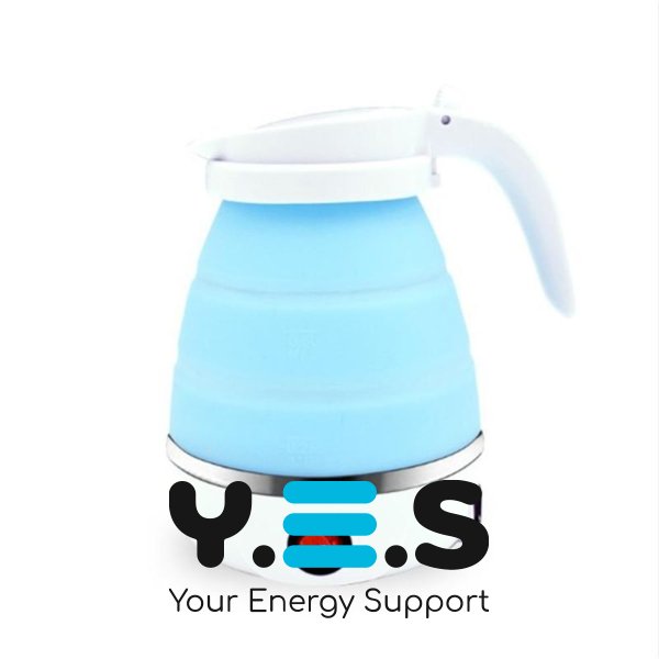 Портативний складний електрочайник Foldable Kettle із силікону (електричний чайник)