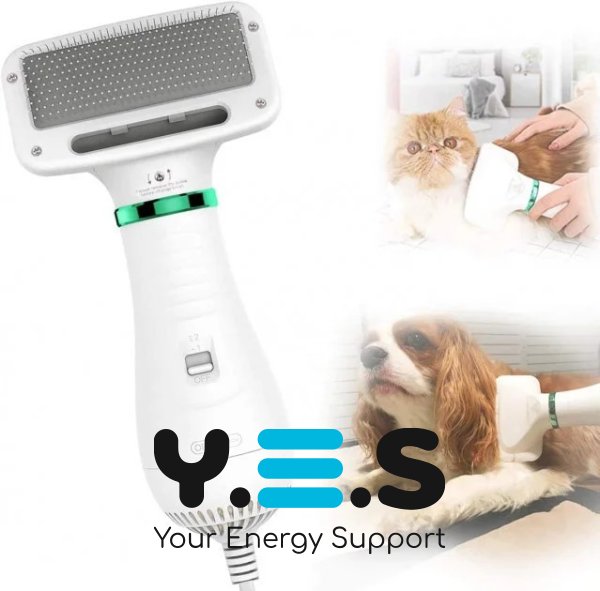Фен-гребінець 2в1 для собак і котів: щітка-розчіска для грумінгу Pet Grooming Dryer