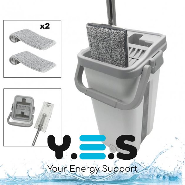 Швабра з відром Scratch Cleaning Mop G3 Middle, авто віджим, складна ручка, комплект