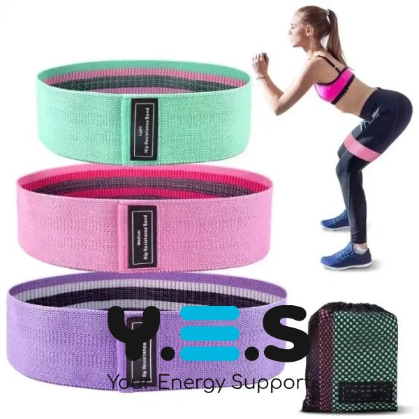 Набір тканинних фітнес-резинок 3 шт — еспандери для тренувань і спорту