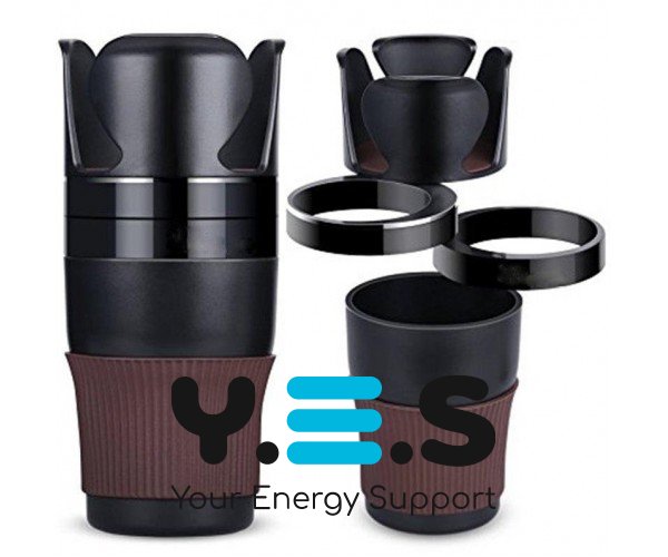 Автохолдер-підстаканник Multi Cup 5в1: тримач склянок, напоїв, телефона й аксесуарів