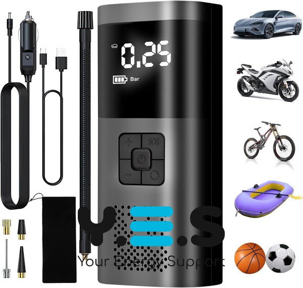 Портативний бездротовий компресор-насос Wireless Pump ST5509D 12В, багатофункціональний