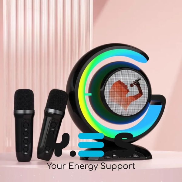 Лампа-нічник YS-110 RGB з караоке та 2 мікрофонами, багатофункціональна лампа-колонка