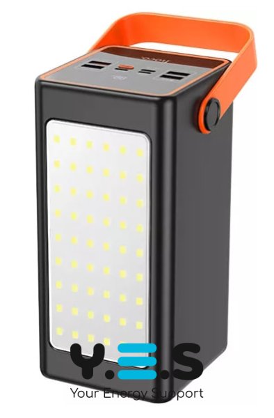 Повербанк JS-658 100000 mAh для роботи й подорожей, зовнішній акумулятор з LED-ліхтариком