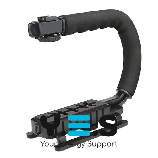 Портативний стабілізатор AY49U для відеозйомки: U-подібна ручка-кронштейн із тримачем камери/телефону та спалаху