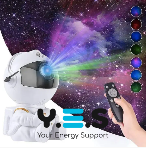 Лазерний проектор-нічник «Астронавт на Місяці» з проекцією космосу та зоряного неба