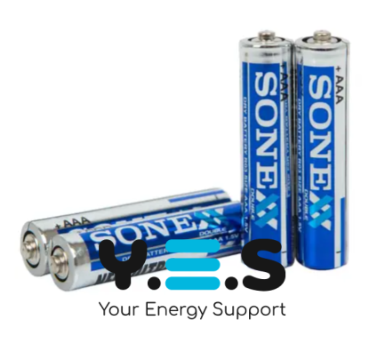 Сольові батарейки SONEX AAA (R03) міні‑пальчикові, комплект 4 шт.