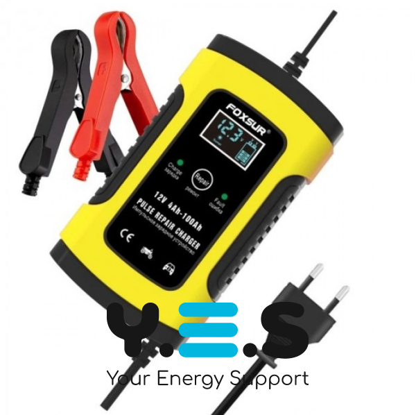 Автоматичний зарядний пристрій Smart Charger 12V 6A для автоакумулятора, 3 етапи зарядки