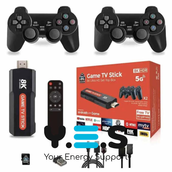 Ігрова консоль TV Game Stick X9 64GB, 30000 ігор, 2 бездротові джойстики