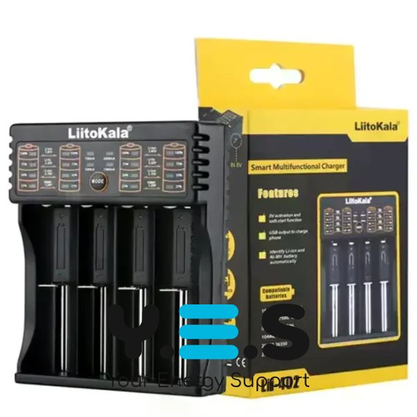 Інтелектуальний зарядний пристрій LiitoKala Lii-402 на 4 канали для 18650, AA, AAA (Li-Ion/Ni-MH/Ni-Cd), LCD, Power Bank