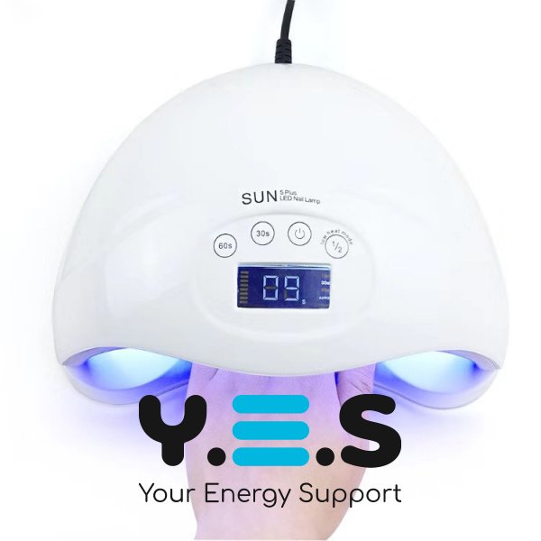 LED-лампа SUN 5 для манікюру 48W з LCD-дисплеєм для полімеризації гелю та гель-лаків