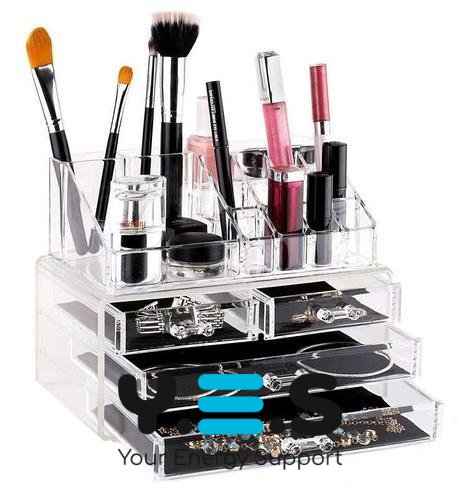Акриловий прозорий настільний органайзер 4DRAWER з 4 шухлядами для косметики й біжутерії