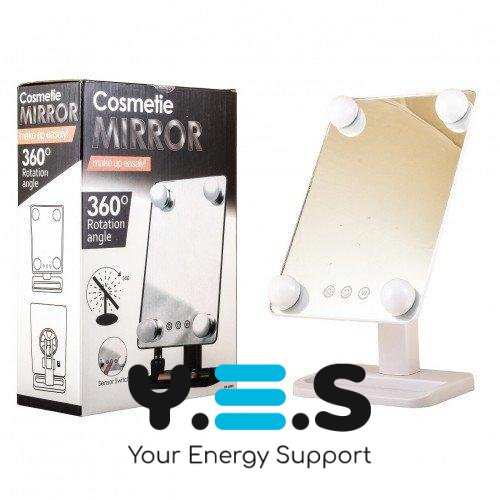 Дзеркало для макіяжу Mirror Angel 360° з LED-підсвіткою та сенсорним керуванням