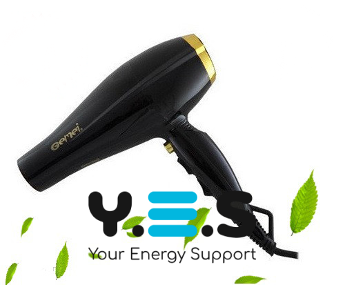 Професійний фен для волосся Gemei GM-1765 — 2800 Вт, потужний потік повітря