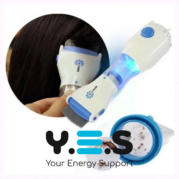 Електричний гребінець V-Comb Licetec від вошей/бліх/гнід, сталева насадка-розчіска