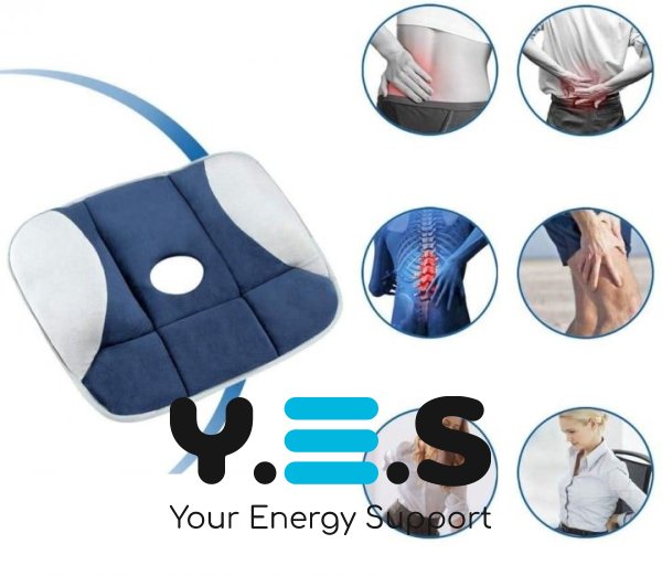 Ортопедична подушка WOW Pure Posture Memory Foam на стілець/автокрісло для розвантаження хребта