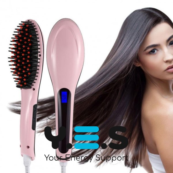 Електрощітка-випрямляч Fast Hair Straightener HQT-906 для укладки, LED-дисплей, регулятор температури