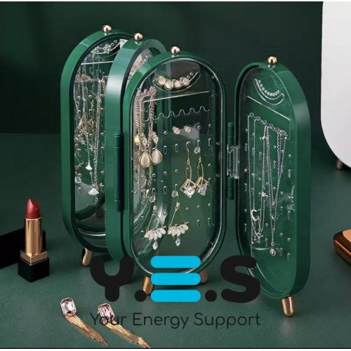 Скринька-органайзер для прикрас з дзеркалом: тримач біжутерії, вінтажний стиль