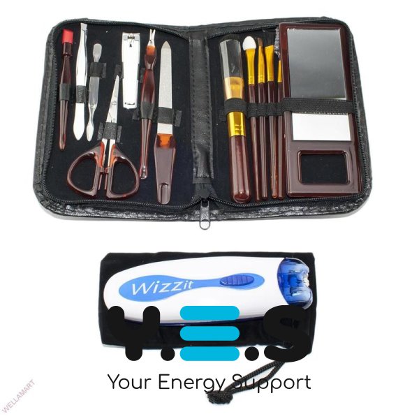 Електроепілятор Wizzit 2-в-1 для видалення волосся + манікюрний набір у чохлі (дорожній)