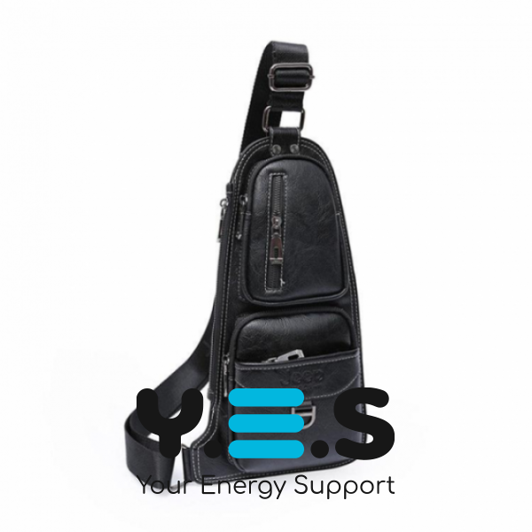 Чоловіча сумка через плече Jeep 777, бананка-рюкзак з еко-шкіри