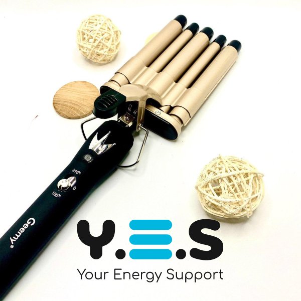 Плойка-щипці Gemei GM-2933 «5 хвиль» для локонів, керамічне покриття