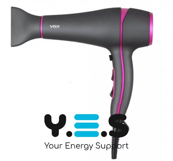 Потужний професійний фен VGR V-402 2200 Вт з концентратором і дифузором