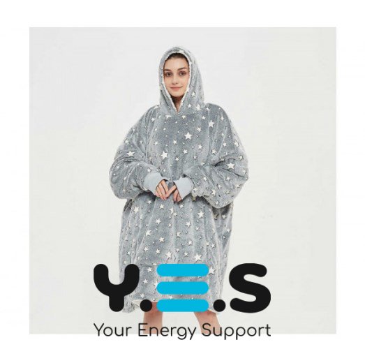 Дитяче худі-плед Stars Dream з капюшоном, люмінесцентне, світиться в темряві