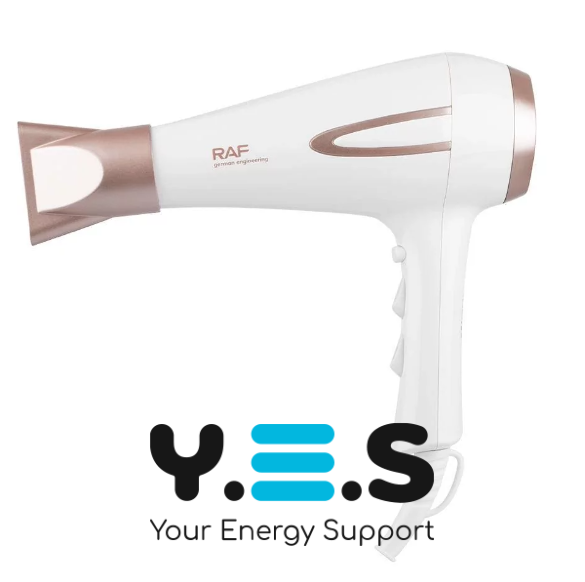 Фен для волосся RAF R.408 2200 Вт з концентратором та режимами нагріву/обдуву