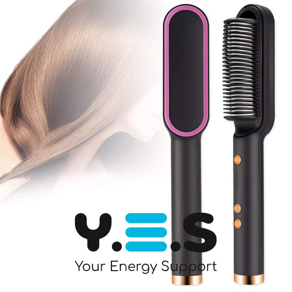 Розчіска-випрямляч HQT-909 для укладання волосся з турмаліновим покриттям