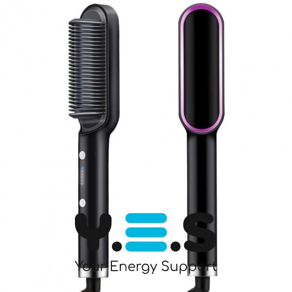 Розчіска-випрямляч Hair Straightener 909B: праска-щітка з турмаліном, 6 температурних режимів