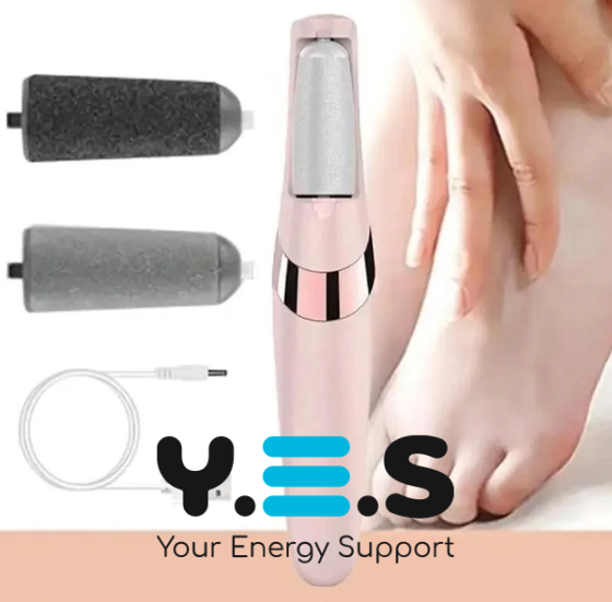 Електропилка для ніг Flawless Pedi: пемза для педикюру, 2 насадки, USB-зарядка