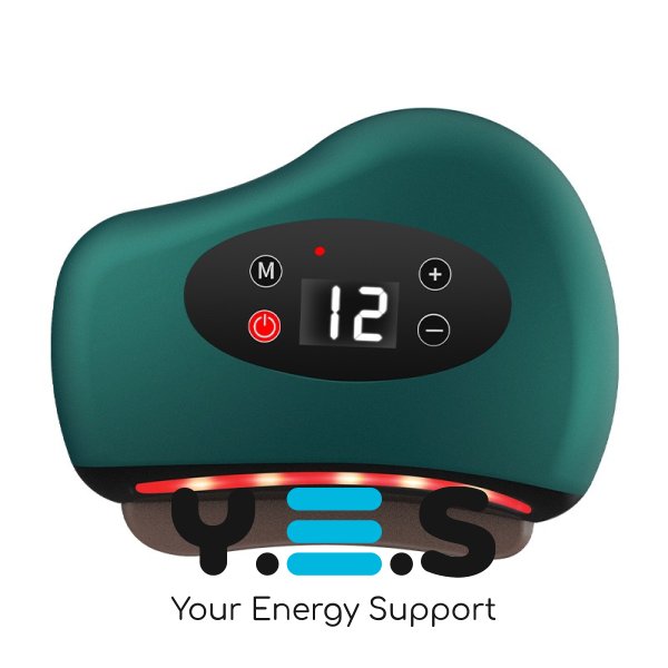 Електричний Gua Sha скребок‑масажер для тіла: вібрація, інфрачервоний підігрів, бездротовий, USB зарядка