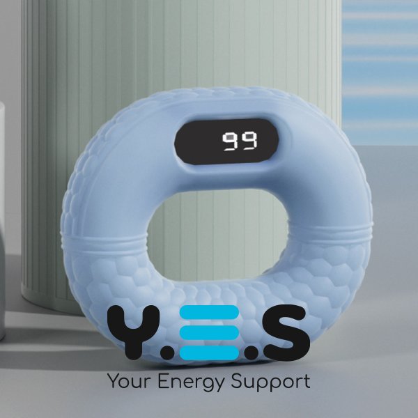 Електронний кистьовий еспандер-кільце з лічильником та керуванням зі смартфона