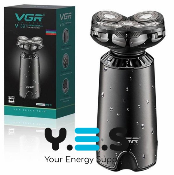 Чоловіча акумуляторна електробритва VGR V-397: 5 голівок, водонепроникний корпус