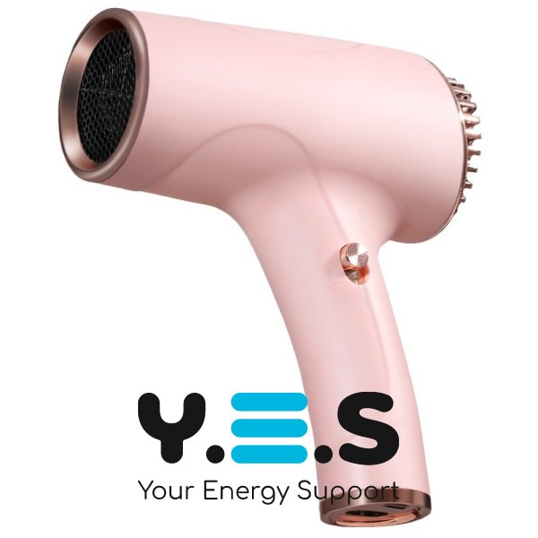 Портативний бездротовий фен USB із вбудованим акумулятором, 2 режими швидкості