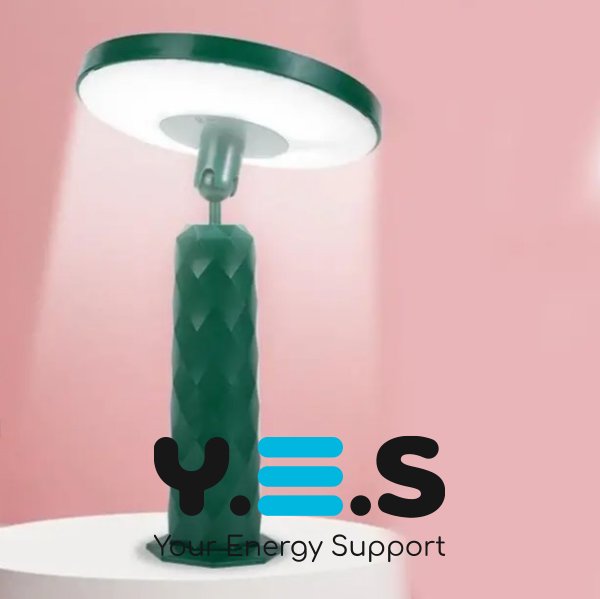 Дзеркало-нічник настільне кругле для макіяжу з LED підсвіткою, акумулятор 1200 mAh /17001