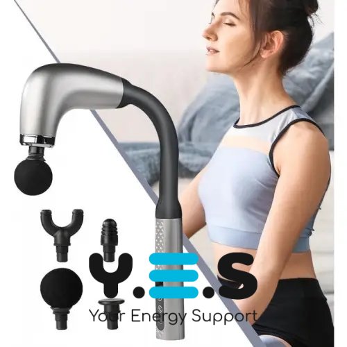 Перкусійний масажер MP-930 U-подібний для спини й тіла, 4 насадки