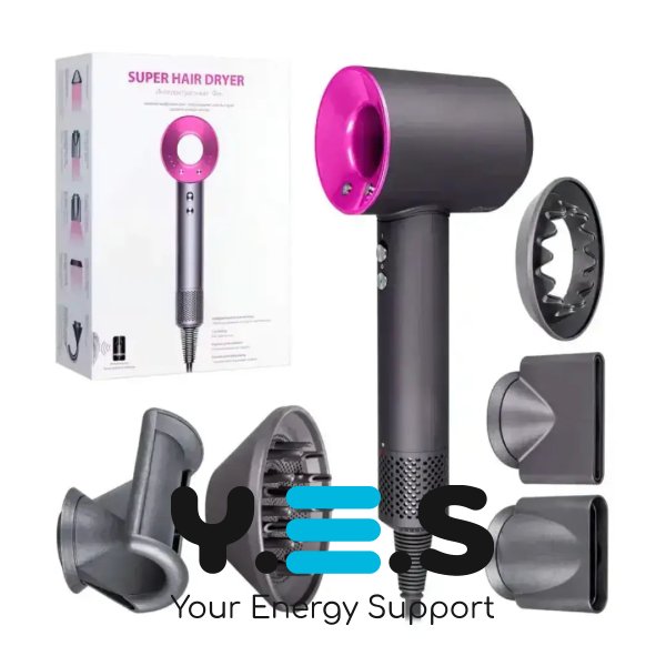 Професійний фен для волосся Supersonic з 5 насадками