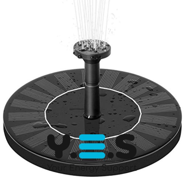 Сонячний фонтан-насос для саду та водойми: 6 насадок, еко-декор для ділянки