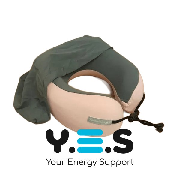 Дорожня подушка-комір для шиї та голови з капюшоном для подорожей