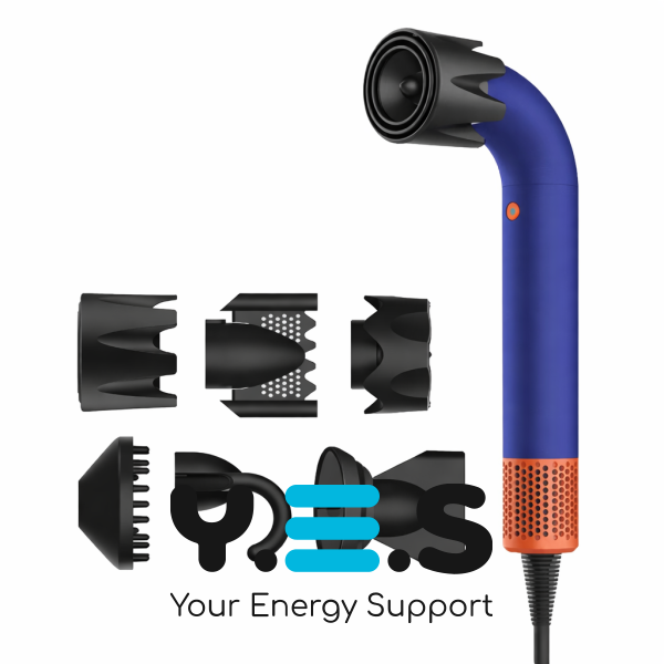 Компактний фен для волосся HD-20: сушіння й укладання, 6 насадок